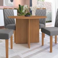 Conjunto Sala De Jantar Nira Kappesberg 4 Cadeiras Veludo Titanio - 6