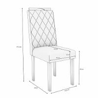 Conjunto Sala De Jantar Luna Kappesberg 4 Cadeiras Veludo Titanio - 5