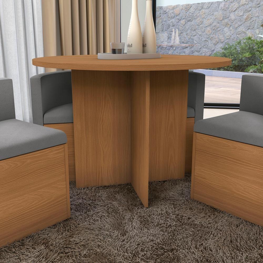 Conjunto Sala De Jantar Nira Kappesberg 4 Cadeiras Veludo Titanio - 6