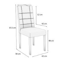 Conjunto Sala De Jantar Verbana Kappesberg 6 Cadeiras Veludo Titanio - 3