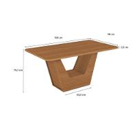 Conjunto Sala De Jantar Verbana Kappesberg 6 Cadeiras Veludo Titanio - 8