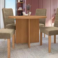 Conjunto Sala De Jantar Nira Kappesberg 4 Cadeiras Veludo Bege - 6