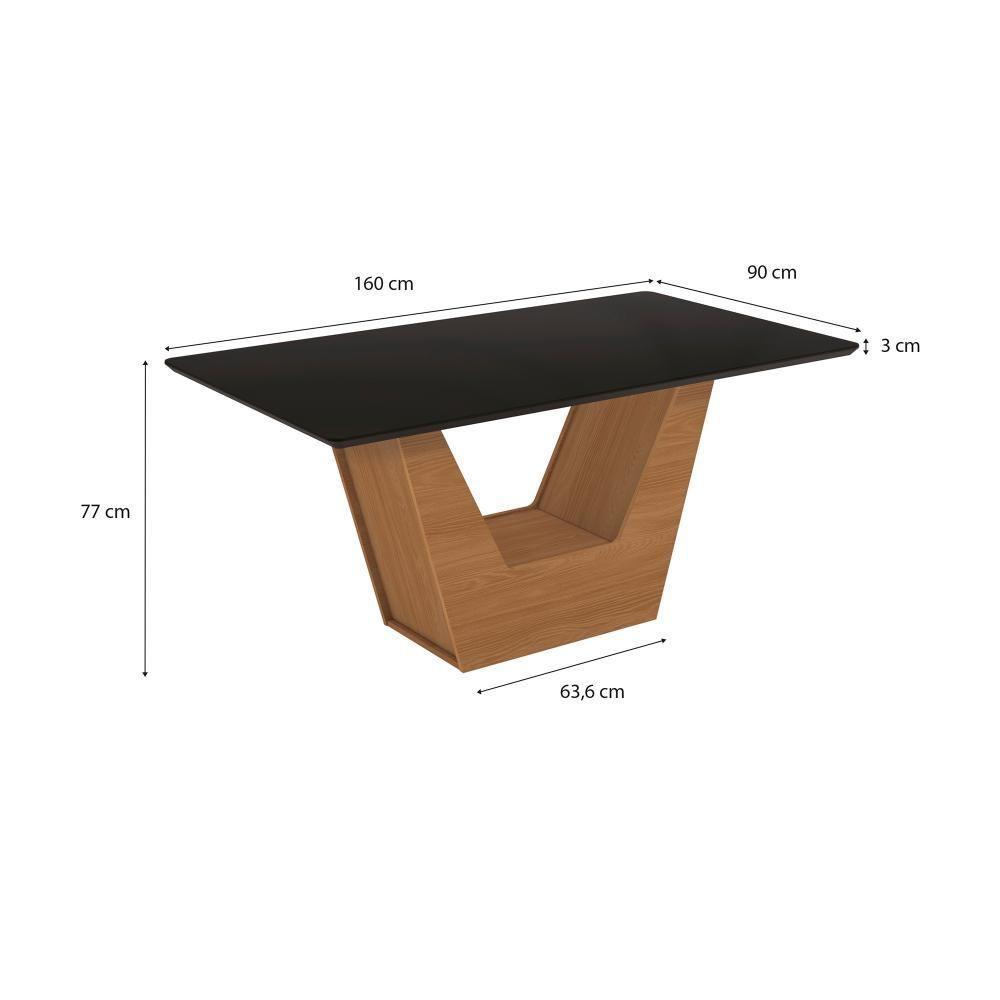 Conjunto Sala De Jantar Verbana Kappesberg 6 Cadeiras Veludo Bege - 4