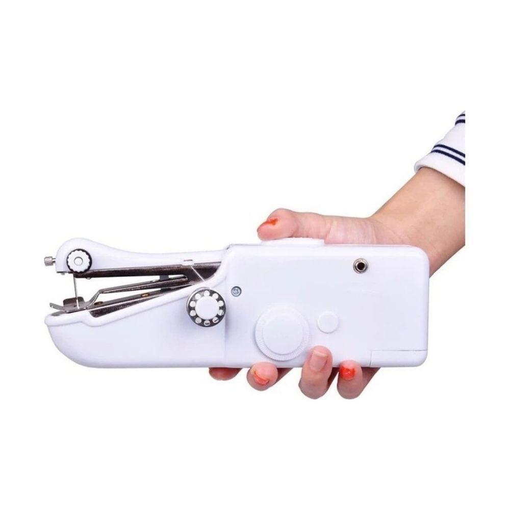 Mini Maquina Portátil A Mão Costura Elétrica Pilha Aa Prático - Branca - 4