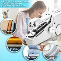 Mini Maquina Portátil A Mão Costura Elétrica Pilha Aa Prático - Branca - 5