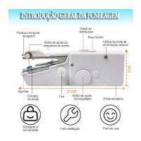 Mini Maquina Portátil A Mão Costura Elétrica Pilha Aa Prático - Branca - 6