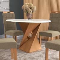 Conjunto Sala De Jantar Luna Kappesberg 4 Cadeiras Veludo Bege - 6