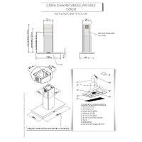 Coifa Nardelli Ilha Teto Retangular Inox 120 Cm Inox 110V - 2