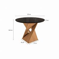 Conjunto Sala De Jantar Luna Kappesberg 4 Cadeiras Veludo Bege - 5