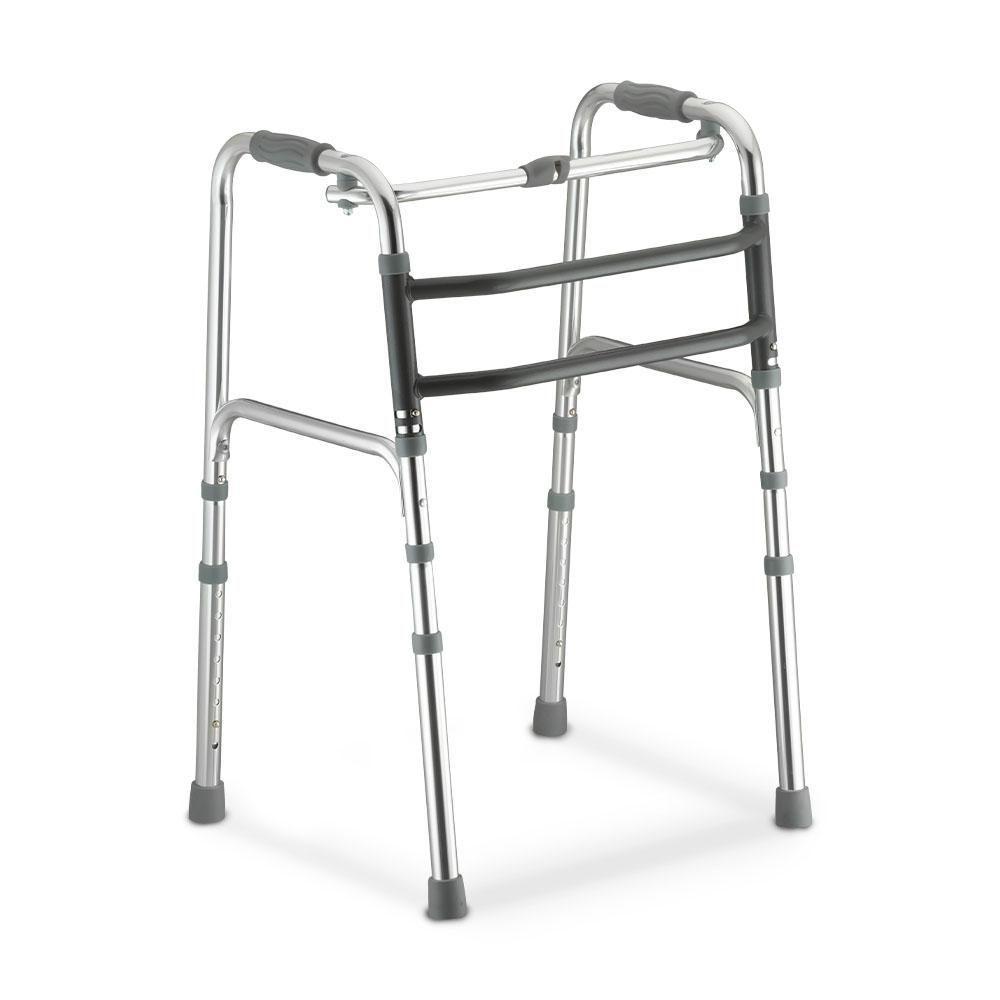Andador Dellamed De Alumínio 3 Em 1 Fixo Móvel E Articulado Cinza D10 - 1