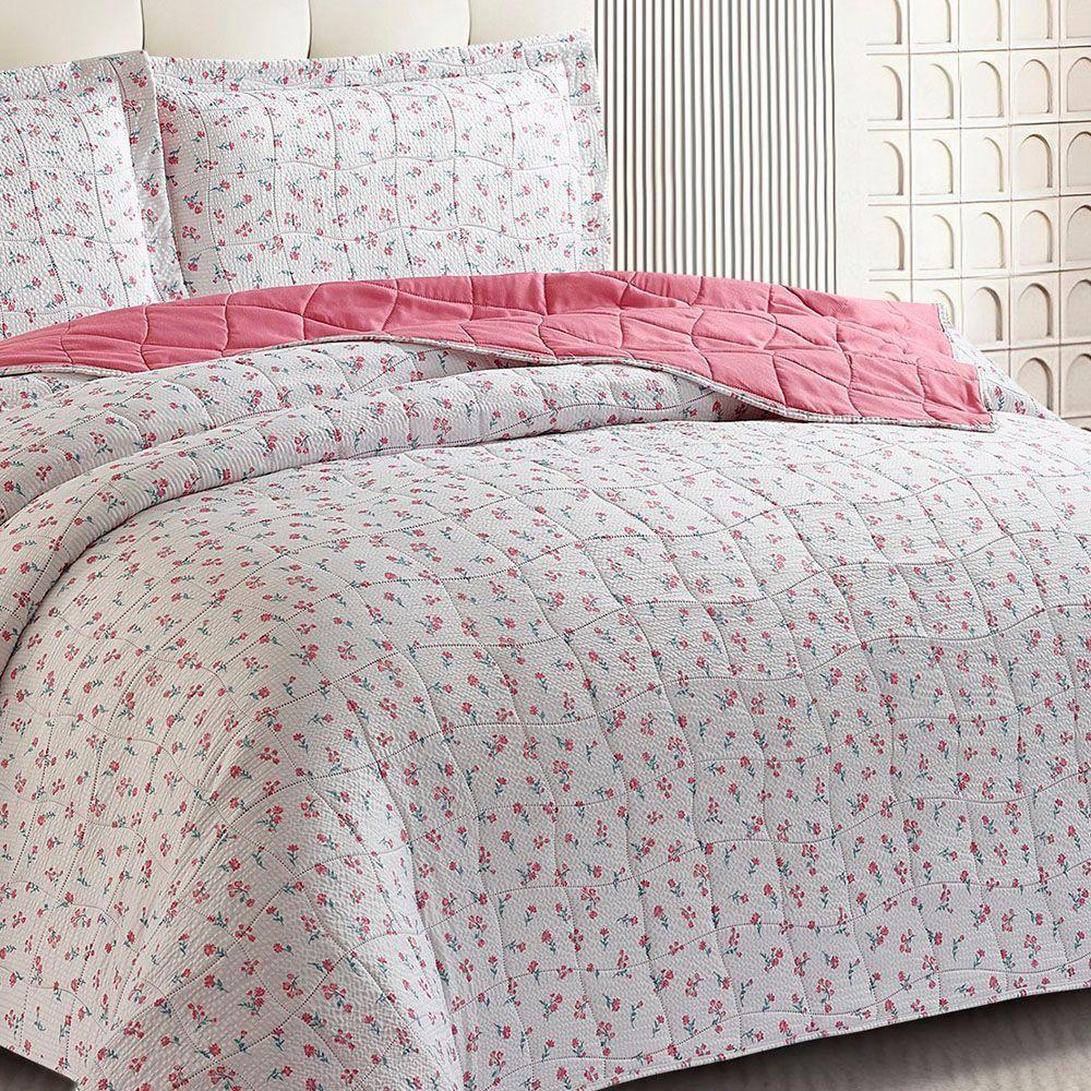 Kit Cobre Leito Colcha Anarruga 3 Peças Queen 240x260cm Jardim Sonhare - 4