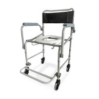 Cadeira De Banho Higiênica Dellamed Dobrável E Desmontável Até 120 Kg Preto E Cinza D40 - 1