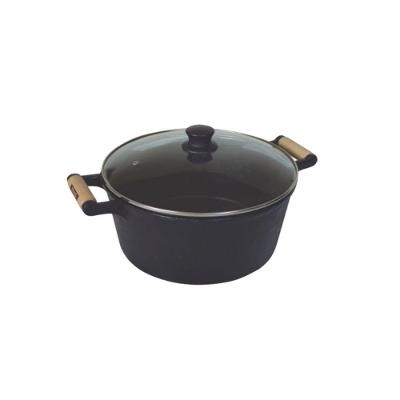 Caçarola Ferro Fundido Alças Tampa Vidro