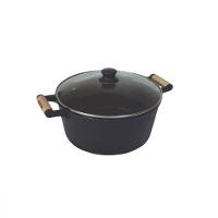 Caçarola Ferro Fundido Alças Tampa Vidro - 1