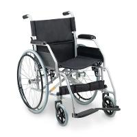 Cadeira De Rodas Dellamed Dobrável Em Aço Até 120 Kg Cinza E Preto D100 - 1