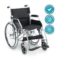 Cadeira De Rodas Dellamed Dobrável Em Aço Até 120 Kg Cinza E Preto D100 - 3