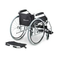 Cadeira De Rodas Dellamed Dobrável Em Aço Até 120 Kg Cinza E Preto D100