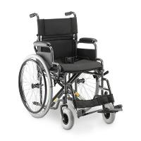 Cadeira De Rodas Dellamed Dobrável Em Aço Até 120 Kg Cinza E Preto D400-t44 - 1