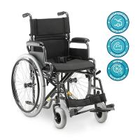 Cadeira De Rodas Dellamed Dobrável Em Aço Até 120 Kg Cinza E Preto D400-t44 - 7