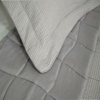 Kit Cobre Leito Colcha Anarruga 3 Peças Queen 240x260cm Prata Sonhare - 6