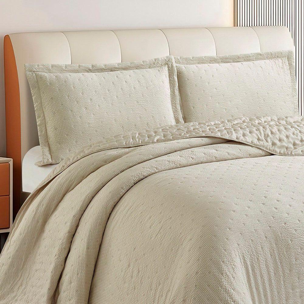 Kit Cobre Leito Colcha Anarruga 3 Peças Casal 220x240cm Fendi Sonhare - 4