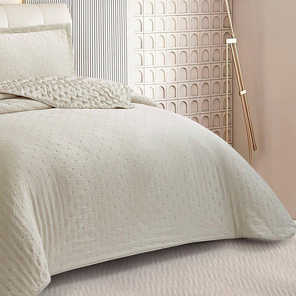 Kit Cobre Leito Colcha Anarruga 3 Peças Casal 220x240cm Fendi Sonhare - 5