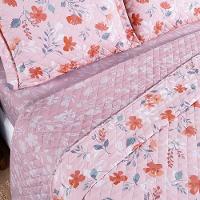 Cobre Leito Casal Dupla Face Sublime 400 Fios Micropercal Estampa Flora - 4