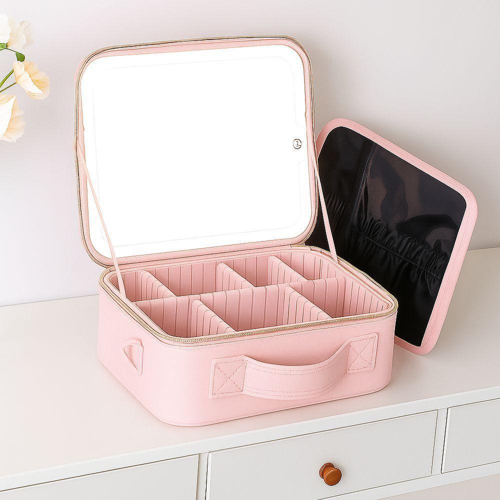 Maleta Profissional Com Luz Led Organizador Portátil De Maquiagem - 2