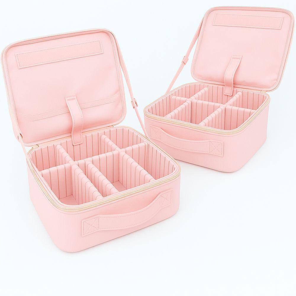 Maleta Profissional Com Luz Led Organizador Portátil De Maquiagem - 4