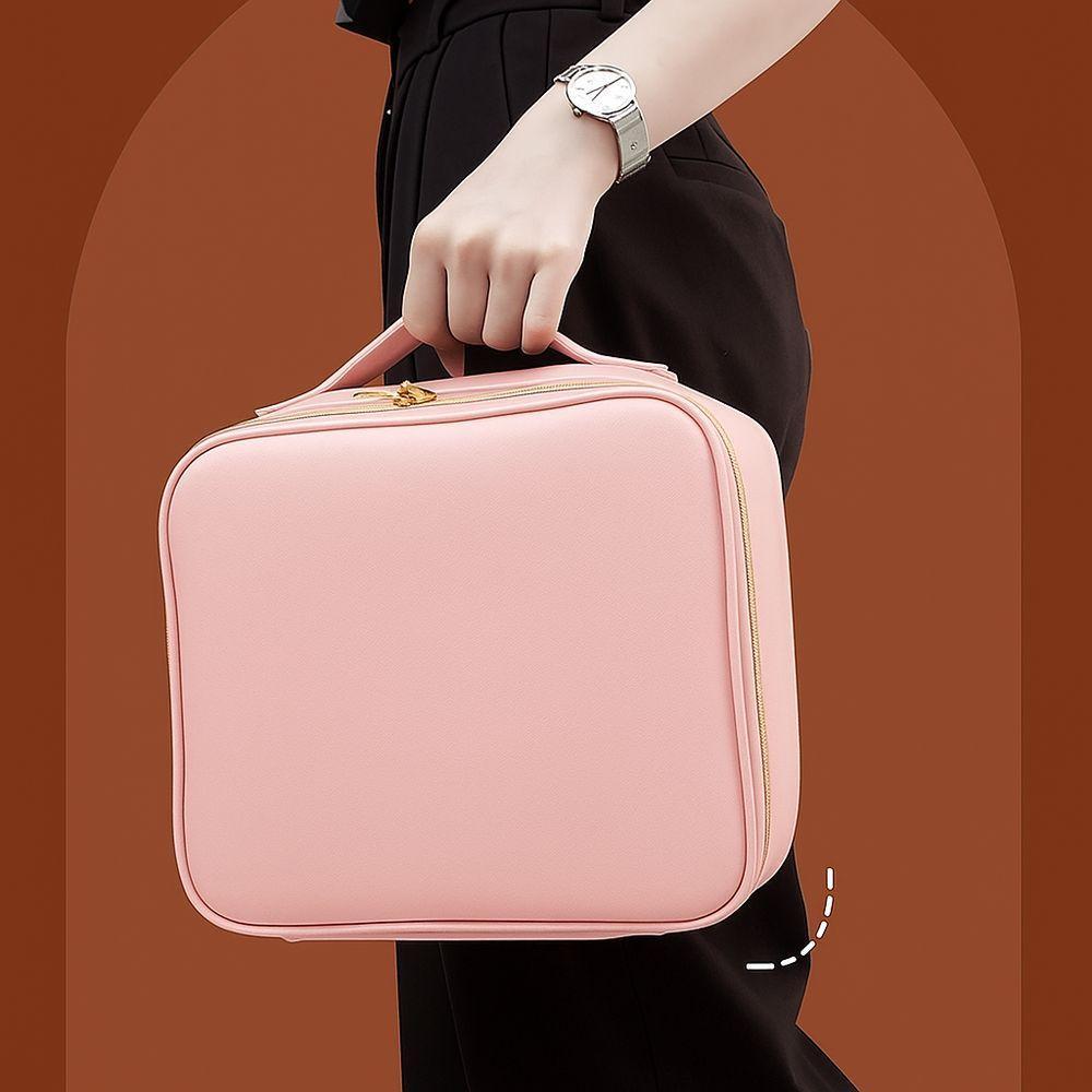 Maleta Profissional Com Luz Led Organizador Portátil De Maquiagem - 5