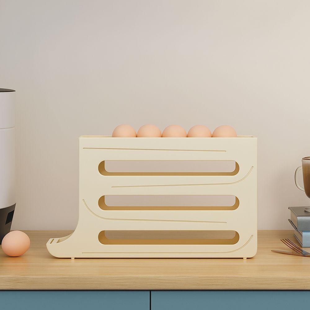 Porta Ovos Com Suporte Deslizante Organizador Para Geladeira - 5