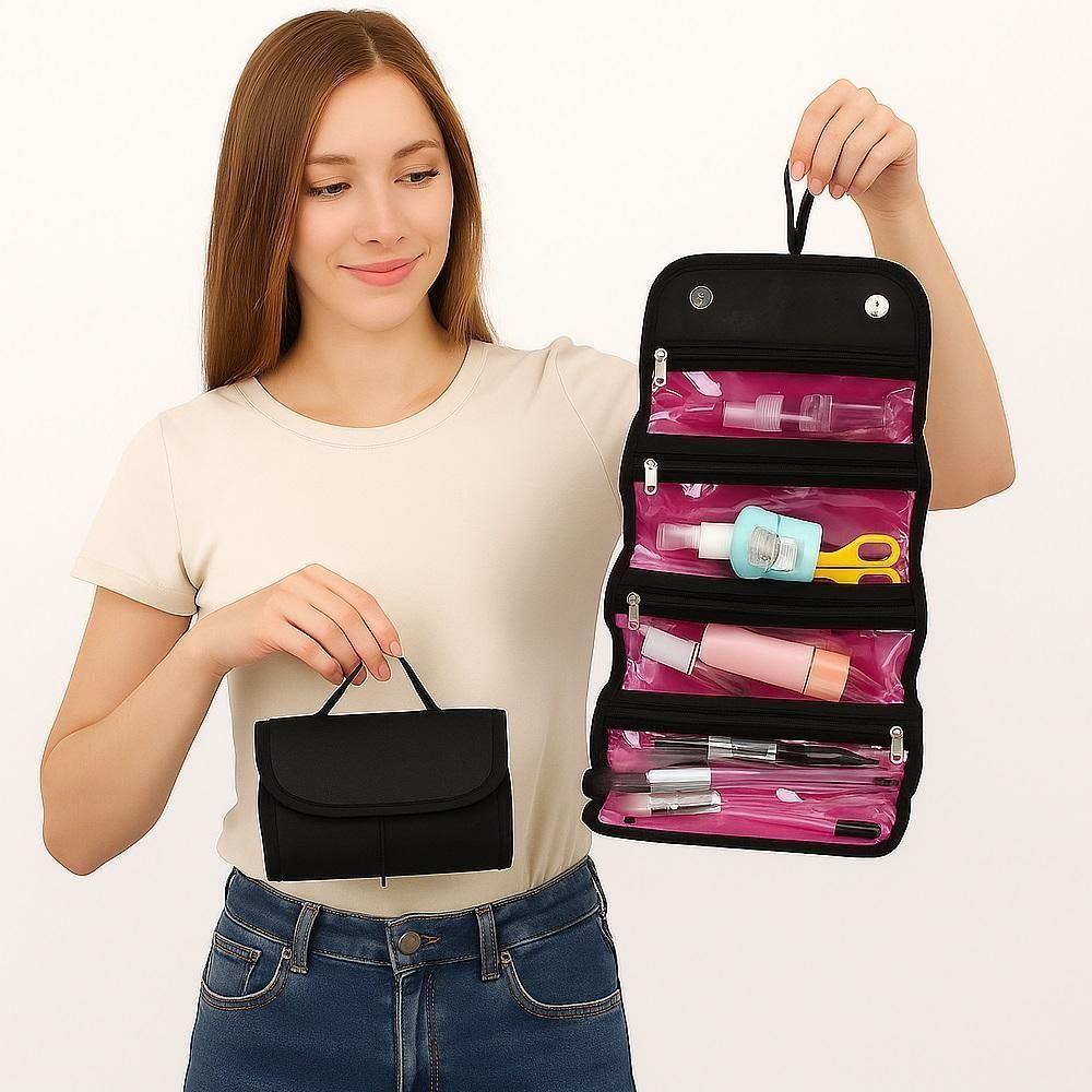 Necessaire De Viagem Maleta Frasqueira Bolsa Rolinho Organizador De Cosmeticos Maquiagem Portatil - 2