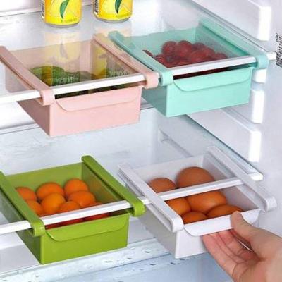 Gaveta Para Geladeira Multiuso Organizador Para Legumes Verduras Refrigerador Acessorios Maquiagem Portatil Cor:vermelho