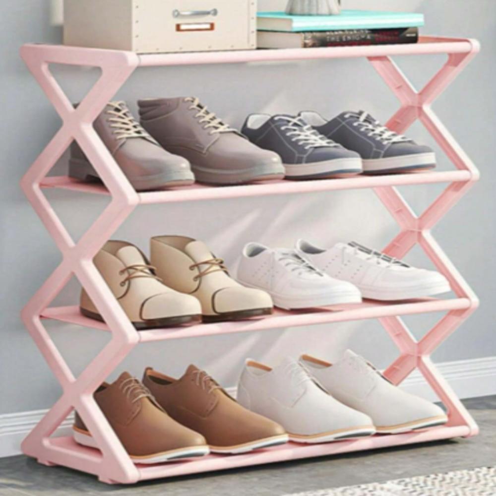 Sapateira Industrial 4 Prateleiras Estante Rosa Organizador Brinquedos Calcados Lavanderia 8 Pares Porta Treco - 3