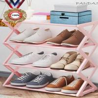 Sapateira Industrial 4 Prateleiras Estante Rosa Organizador Brinquedos Calcados Lavanderia 8 Pares Porta Treco