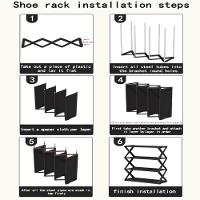 Sapateira Industrial 4 Prateleiras Estante Rosa Organizador Brinquedos Calcados Lavanderia 8 Pares Porta Treco - 5