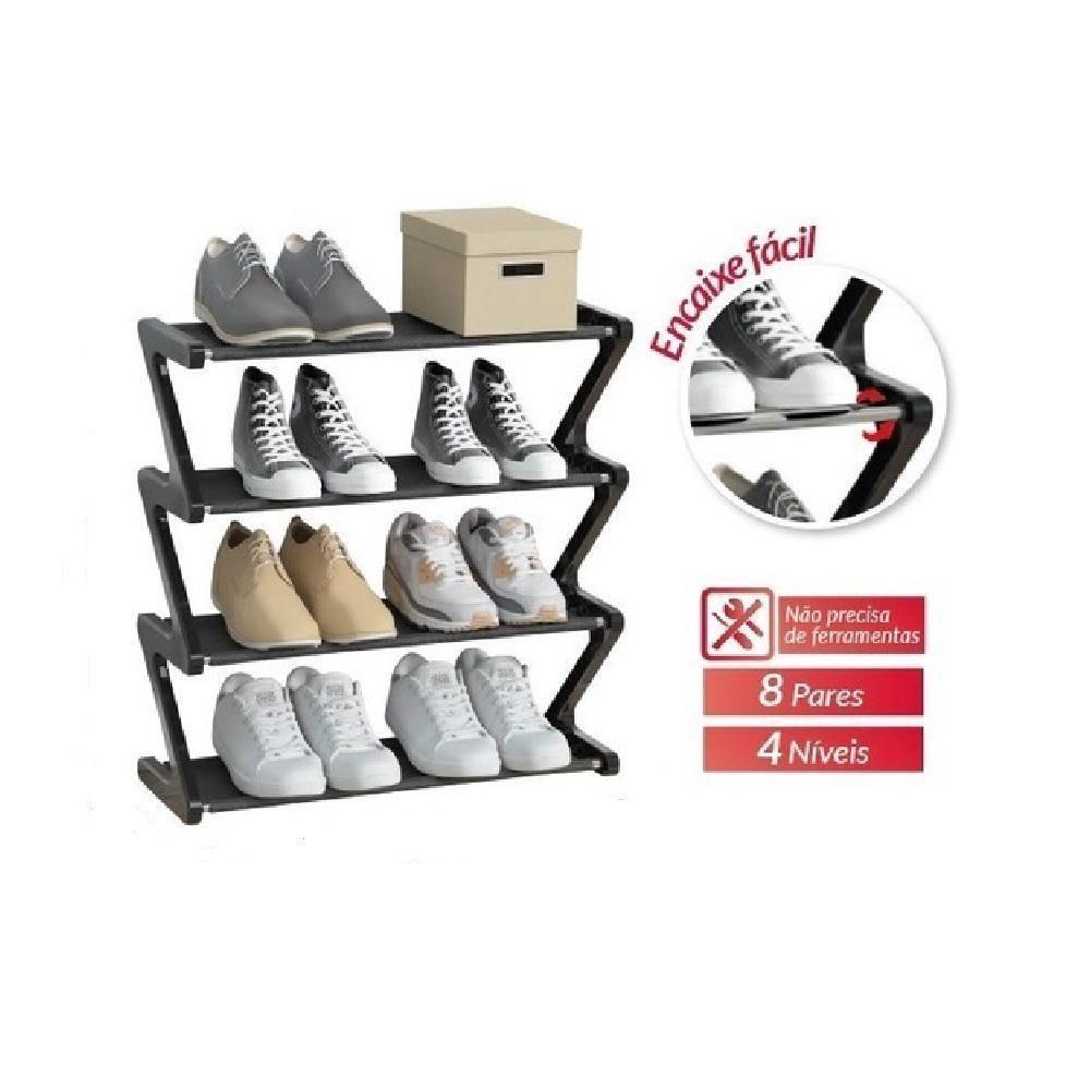 Sapateira Multiuso 4 Prateleiras Organizador Tenis Livros Porta Objetos Estilo Industrial Retro - 2