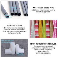 Guarda Roupa Adulto Portatil Arara Roupeiro Infantil Organizador Cabideiro Armario Prateleiras Rosa - 6