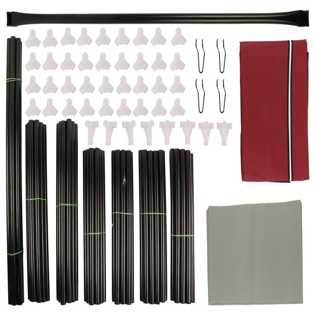 Guarda Roupa Cabideiro Portatil Prateleiras Dobravel Armario Arara Grande Organizador Camping Rosa - 6