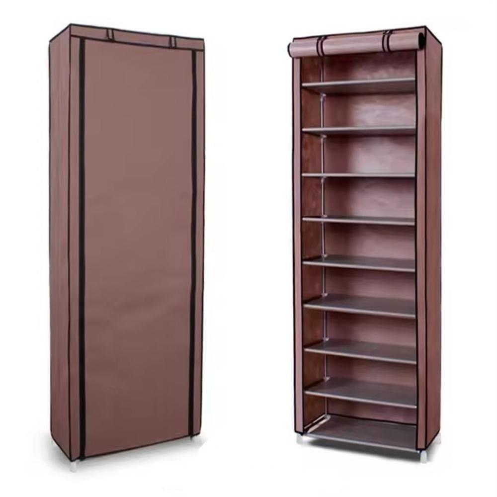 Sapateira Armario Organizador 9 Prateleiras Grande 160cm Estante Guarda Roupa Armario Portatil Com Ziper - 8