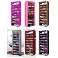 Sapateira Armario Organizador 9 Prateleiras Grande 160cm Estante Guarda Roupa Armario Portatil Com Ziper - 2