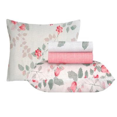 Jogo De Cama Duplo Casal 4 Peças 140 Fios 250x220cm Adele Realce Premium - Sultan