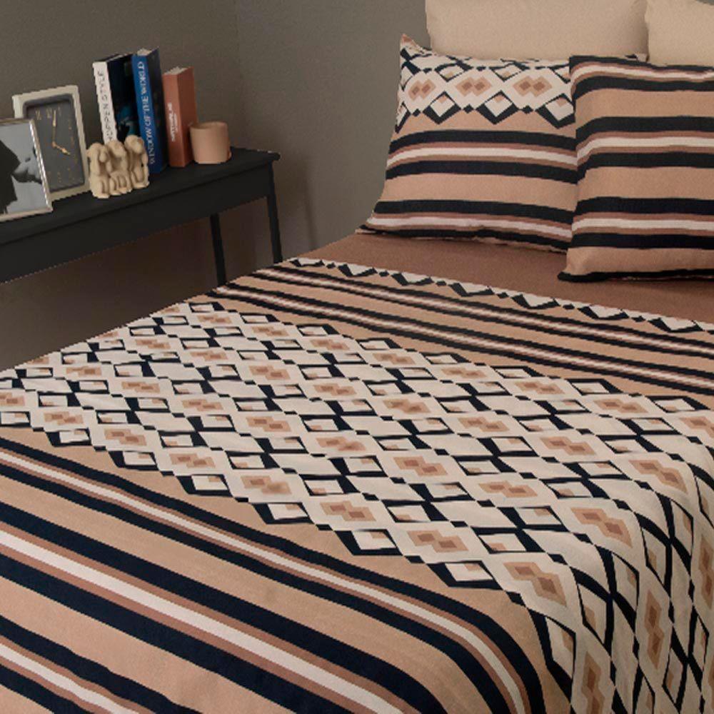 Jogo De Cama Duplo Queen 4 Peças 140 Fios 250x240cm Akira 2 Realce Premium - Sultan - 3