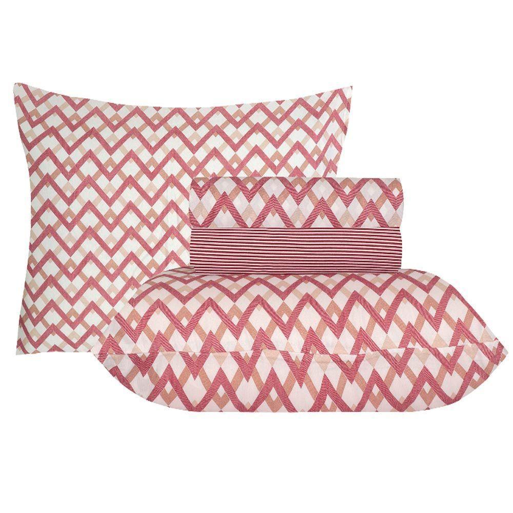 Jogo De Cama Duplo Casal 4 Peças 140 Fios 250x220cm Jade 2 Realce Premium - Sultan - 4