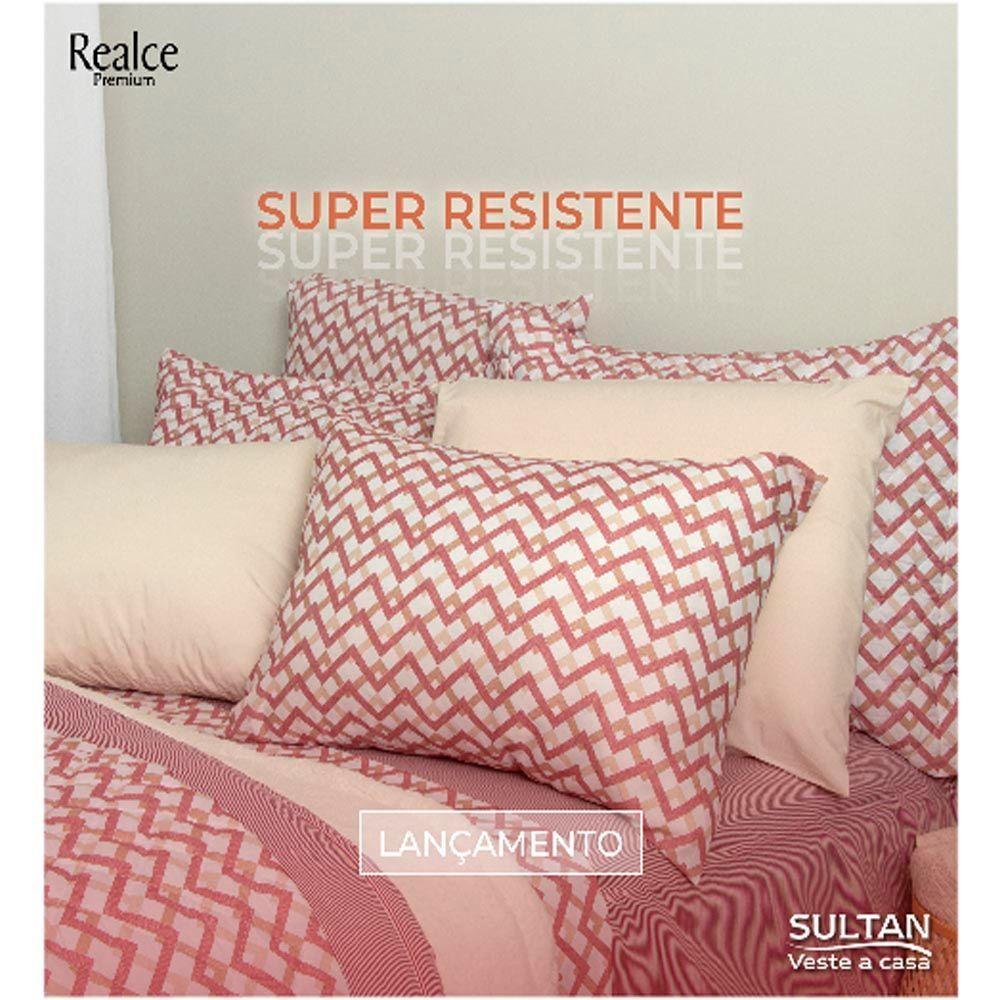 Jogo De Cama Duplo Casal 4 Peças 140 Fios 250x220cm Jade 2 Realce Premium - Sultan - 6