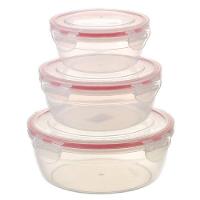 Kit 3 Potes Hermeticos Redondos Profissionais Multiuso Tampa Silicone Marmita Organizador Frutas Legumes Alimentos Micro - 2