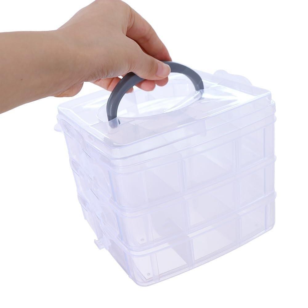 Maleta Multiuso 18 Divisorias Removivel Organizador Box Para Medicamentos Ferramentas Costura Pesca Lacinhos Infantil - 2