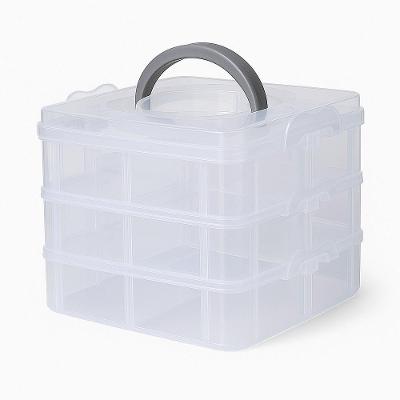 Maleta Multiuso 18 Divisorias Removivel Organizador Box Para Medicamentos Ferramentas Costura Pesca Lacinhos Infantil