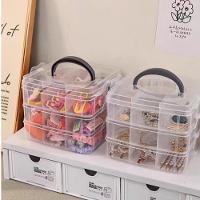 Maleta Multiuso 18 Divisorias Removivel Organizador Box Para Medicamentos Ferramentas Costura Pesca Lacinhos Infantil