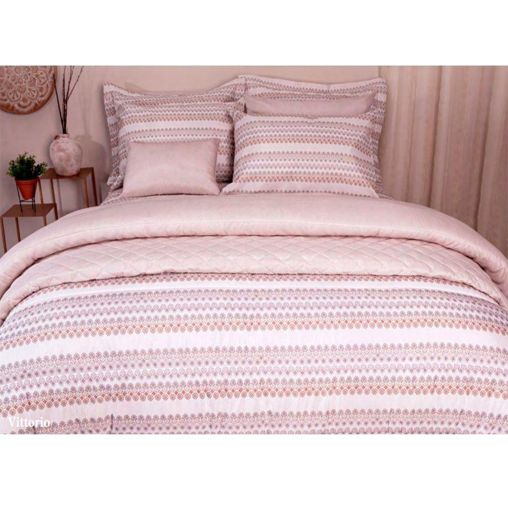 Jogo De Cama Duplo Casal 4 Peças 140 Fios 250x220cm Vittorio Realce Premium - Sultan - 1